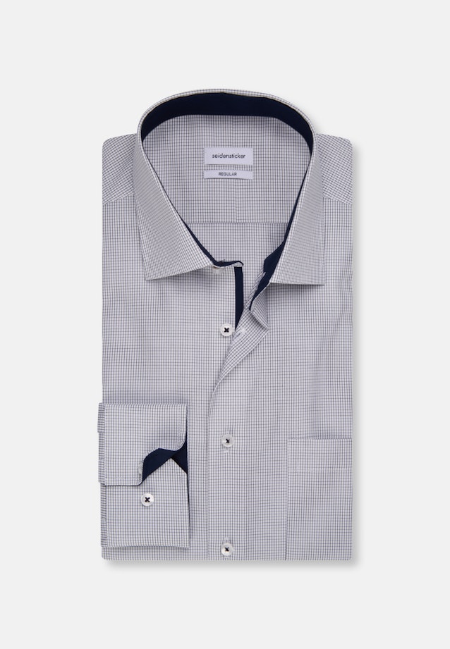 Regular Business Hemd Karo in Dunkelblau |  Seidensticker Onlineshop