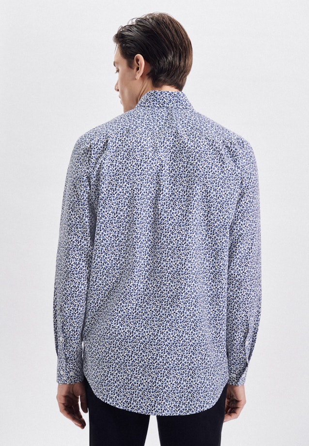Regular Business shirt Print in Dark Blue |  Seidensticker Onlineshop