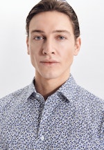 Regular Business shirt Print in Dark Blue |  Seidensticker Onlineshop