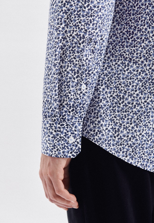 Regular Business shirt Print in Dark Blue |  Seidensticker Onlineshop