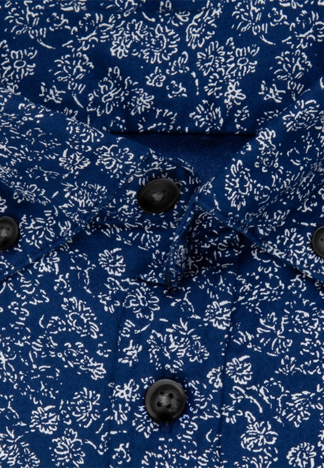 Regular Casual Hemd Druck in Mittelblau |  Seidensticker Onlineshop