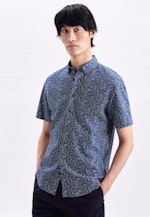 Twill Casual Hemd in Regular mit Button-Down-Kragen in Mittelblau |  Seidensticker Onlineshop