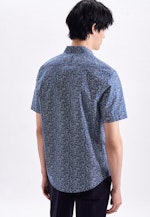 Regular Casual Hemd Druck in Mittelblau |  Seidensticker Onlineshop