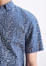 Regular Casual Hemd Druck in Mittelblau |  Seidensticker Onlineshop