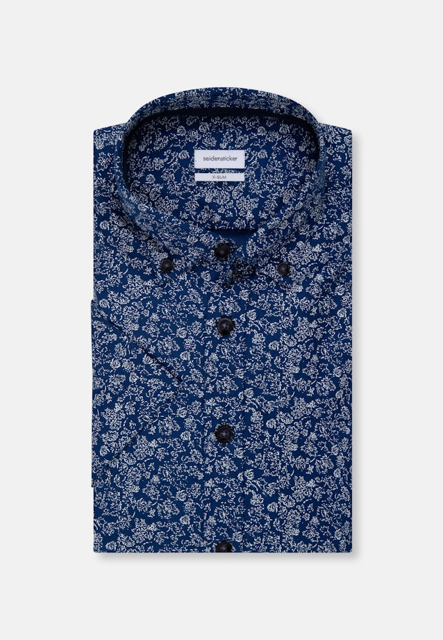 Regular Casual Hemd Druck in Mittelblau |  Seidensticker Onlineshop
