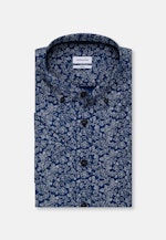 Regular Casual Hemd Druck in Mittelblau |  Seidensticker Onlineshop