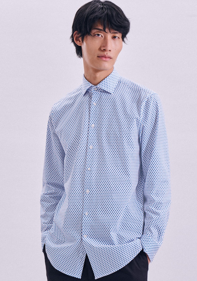 Chemise performance Regular Jersey Col Kent in Turquoise |  Seidensticker Onlineshop