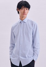 Regular Performancehemd Druck in Türkis |  Seidensticker Onlineshop