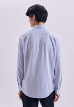 Regular Performancehemd Druck in Türkis |  Seidensticker Onlineshop