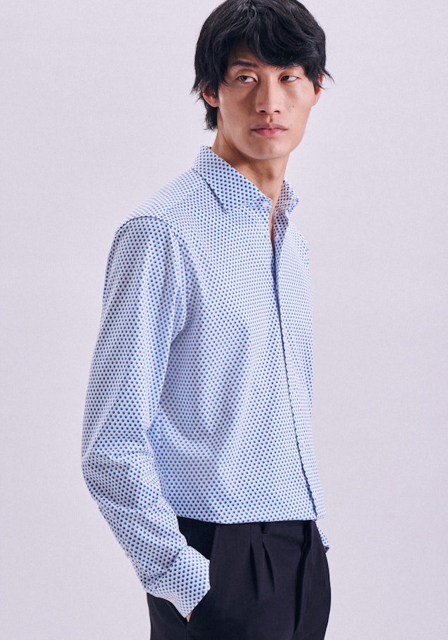 Chemise performance Regular Jersey Col Kent in Turquoise |  Seidensticker Onlineshop