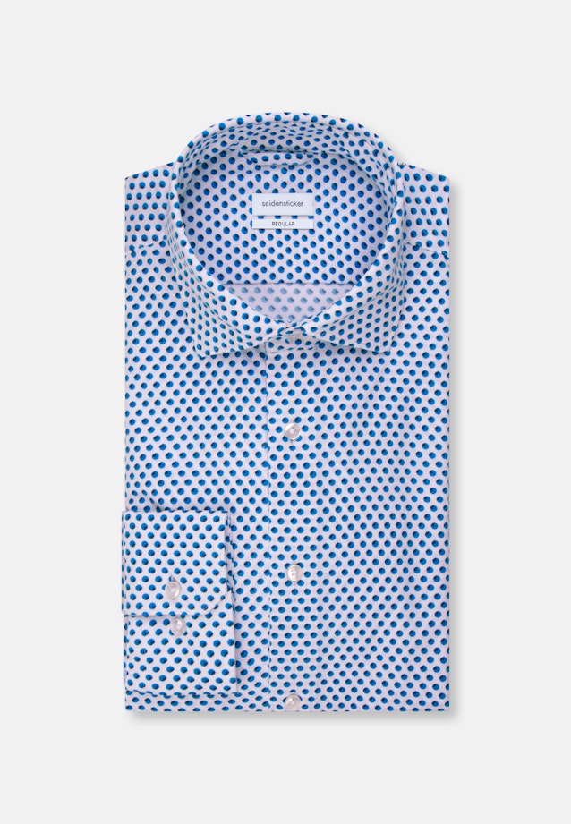 Regular Performancehemd Druck in Türkis |  Seidensticker Onlineshop