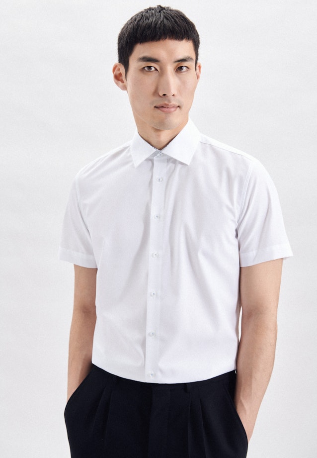 Shaped Business Hemd Uni in Weiß |  Seidensticker Onlineshop