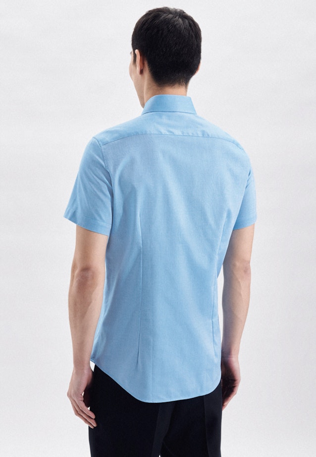 Non-iron Structure Short sleeve Business Shirt in Shaped with Kent-Collar in Turquoise |  Seidensticker Onlineshop