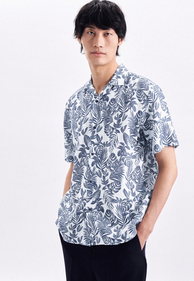 Regular Chemise décontractée Imprimé in Bleu Moyen |  Seidensticker Onlineshop