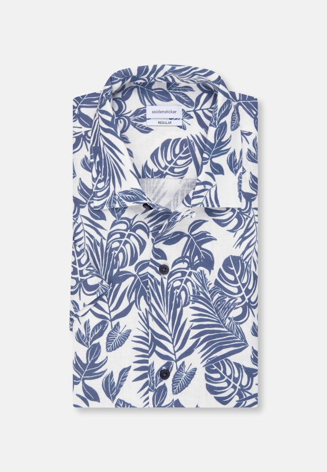 Regular Chemise décontractée Imprimé in Bleu Moyen |  Seidensticker Onlineshop