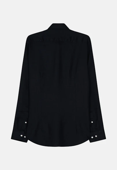 Shaped Linen shirt Uni in Dark Blue |  Seidensticker Onlineshop