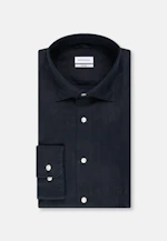 Shaped Linen shirt Uni in Dark Blue |  Seidensticker Onlineshop