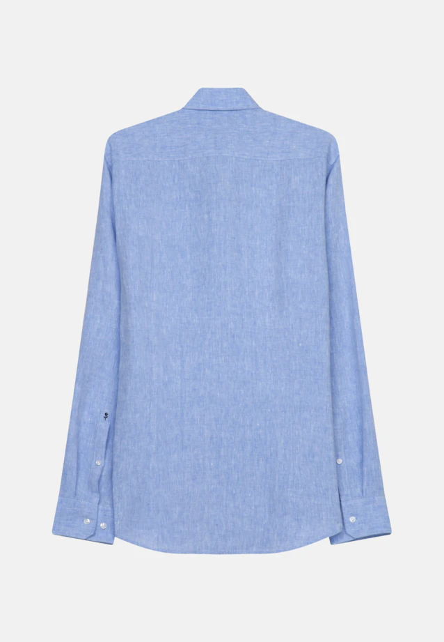 Shaped Leinenhemd Uni in Hellblau |  Seidensticker Onlineshop