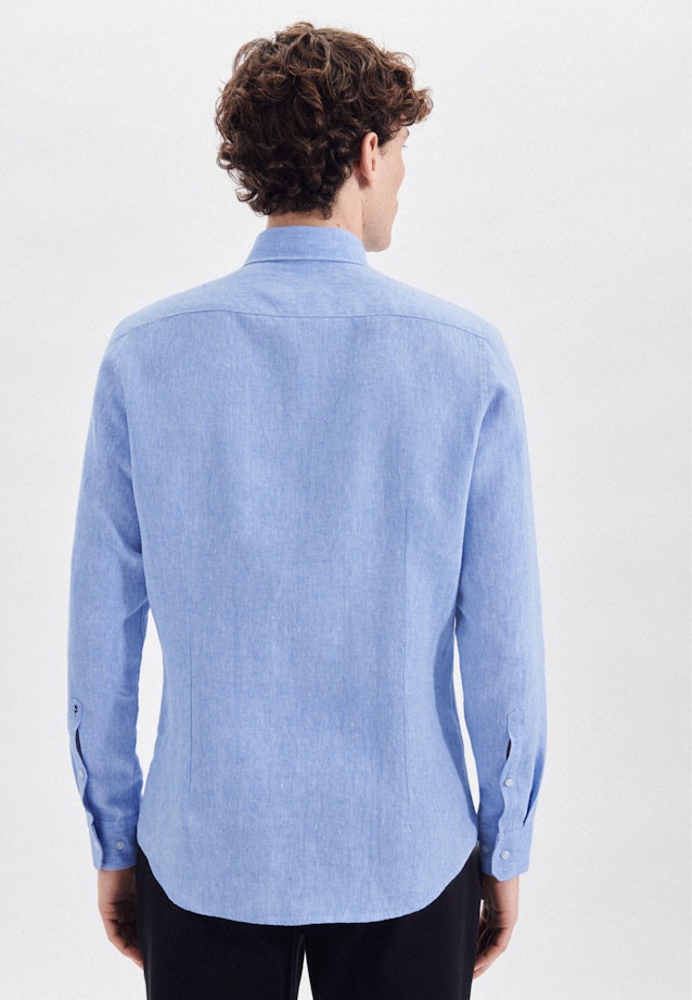 Shaped Leinenhemd Uni in Hellblau |  Seidensticker Onlineshop