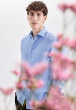 Shaped Leinenhemd Uni in Hellblau |  Seidensticker Onlineshop