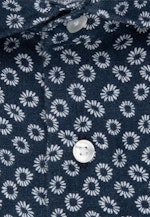 Shaped Leinenhemd Druck in Dunkelblau |  Seidensticker Onlineshop