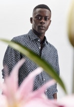 Shaped Leinenhemd Druck in Dunkelblau |  Seidensticker Onlineshop