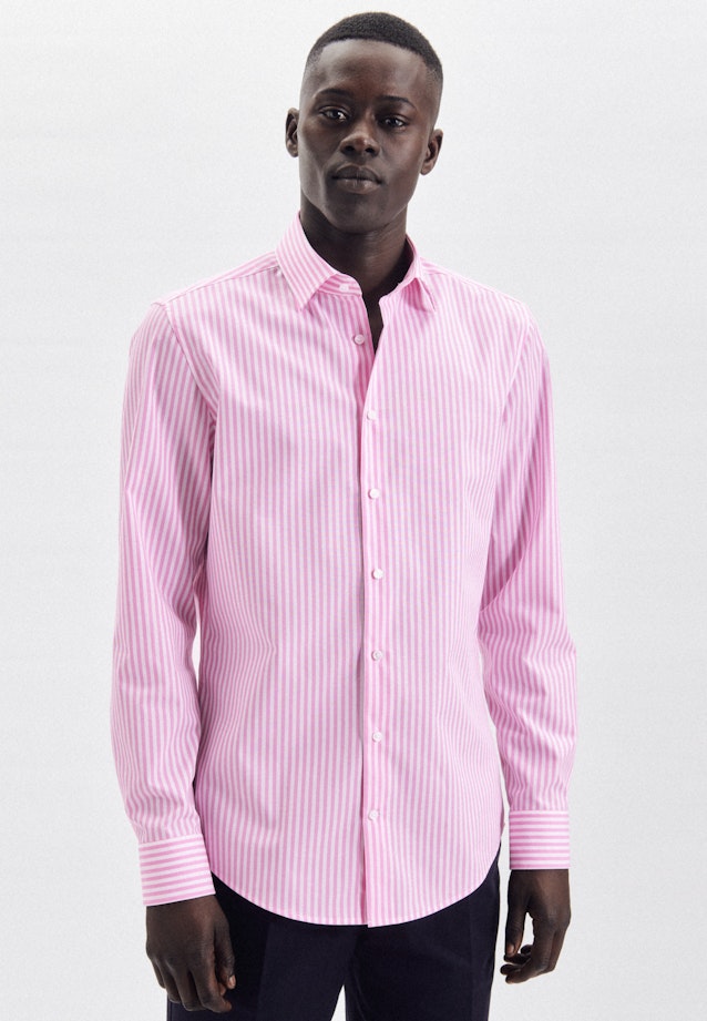 Shaped Chemise d'affaires rayures in Rose Fuchsia |  Seidensticker Onlineshop