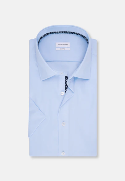 Shaped Business shirt Uni in Medium Blue |  Seidensticker Onlineshop
