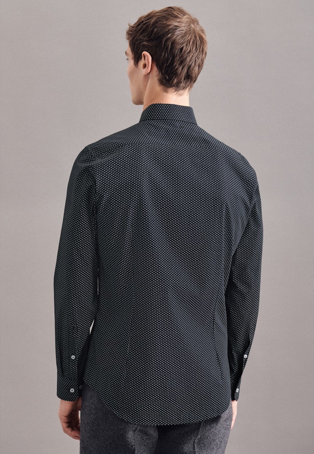 Business Shirt in X-Slim with Kent-Collar in Black | Seidensticker Onlineshop