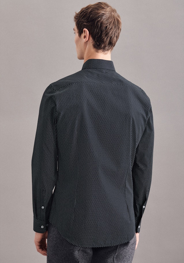 Business Shirt in X-Slim with Kent-Collar in Black |  Seidensticker Onlineshop