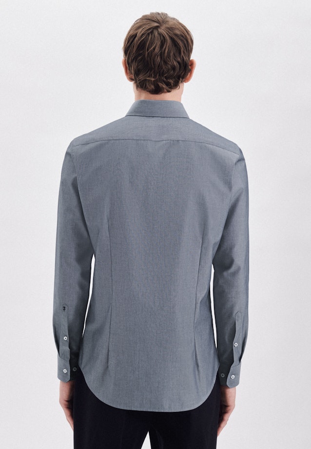 Non-iron Chambray Business Shirt in X-Slim with Kent-Collar in Dark Blue |  Seidensticker Onlineshop