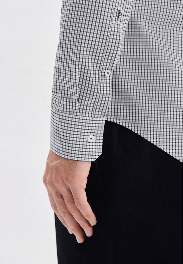 X-Slim Business Hemd Karo in Schwarz |  Seidensticker Onlineshop