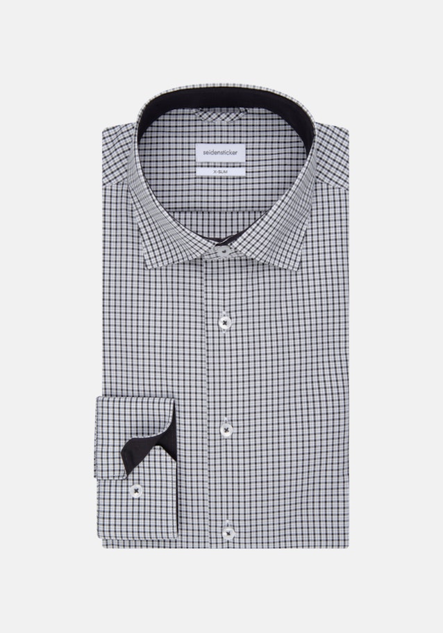 X-Slim Chemise Business Carreaux in Noir | Seidensticker Onlineshop