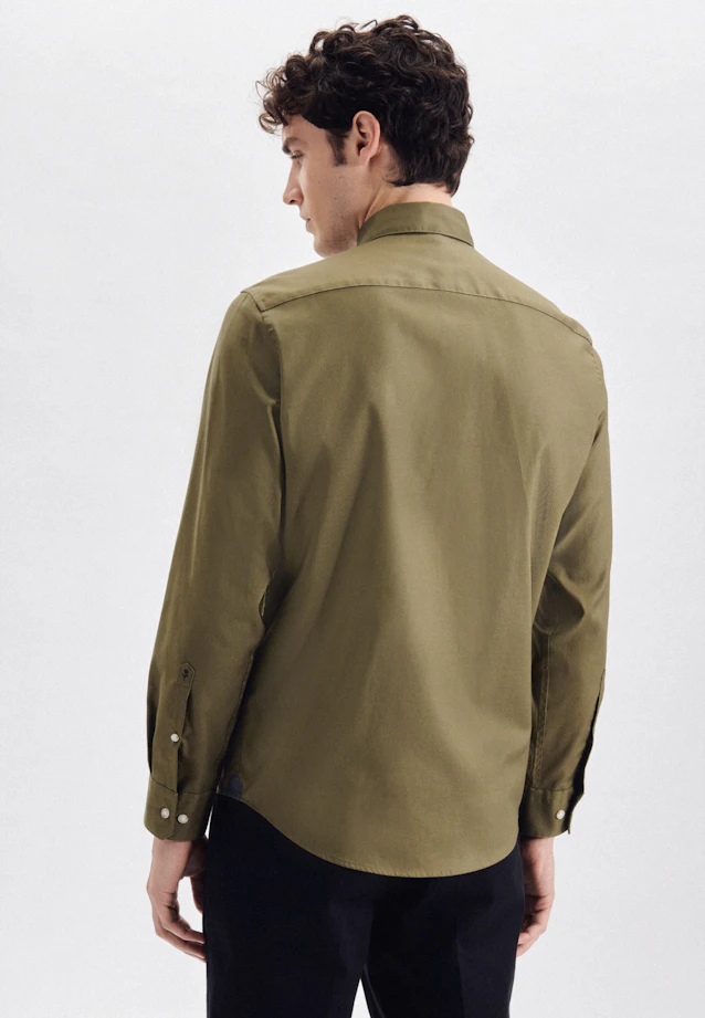 Regular Casual shirt Uni in Green |  Seidensticker Onlineshop