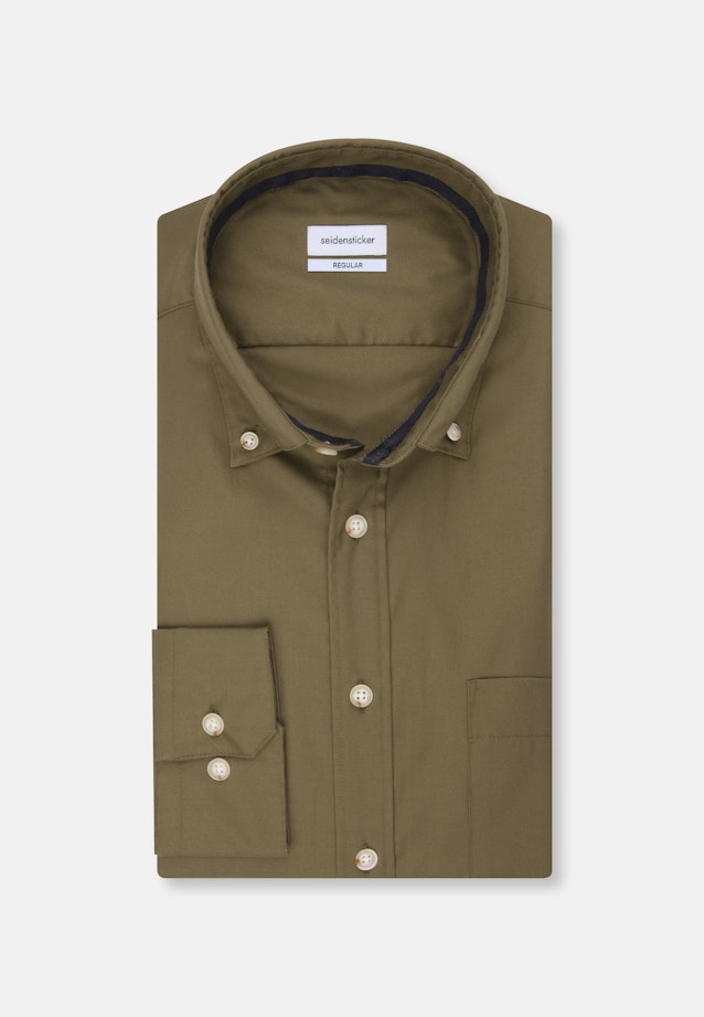 Regular Casual shirt Uni in Green |  Seidensticker Onlineshop
