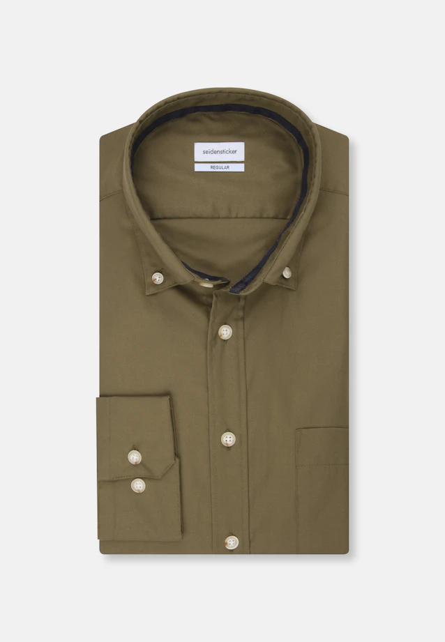 Regular Casual shirt Uni in Green |  Seidensticker Onlineshop