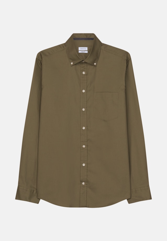 Regular Casual shirt Uni in Green |  Seidensticker Onlineshop