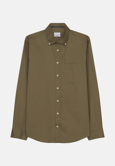 Regular Casual shirt Uni in Green |  Seidensticker Onlineshop