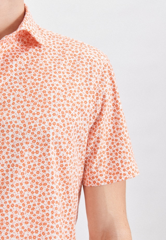 Regular Casual Hemd Druck in Orange |  Seidensticker Onlineshop