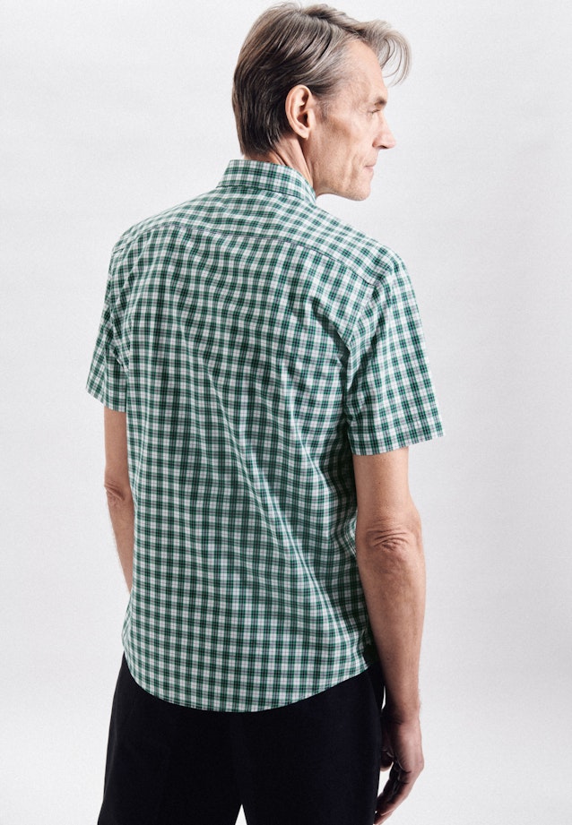 Popeline Casual Hemd in Regular mit Button-Down-Kragen in Grün |  Seidensticker Onlineshop