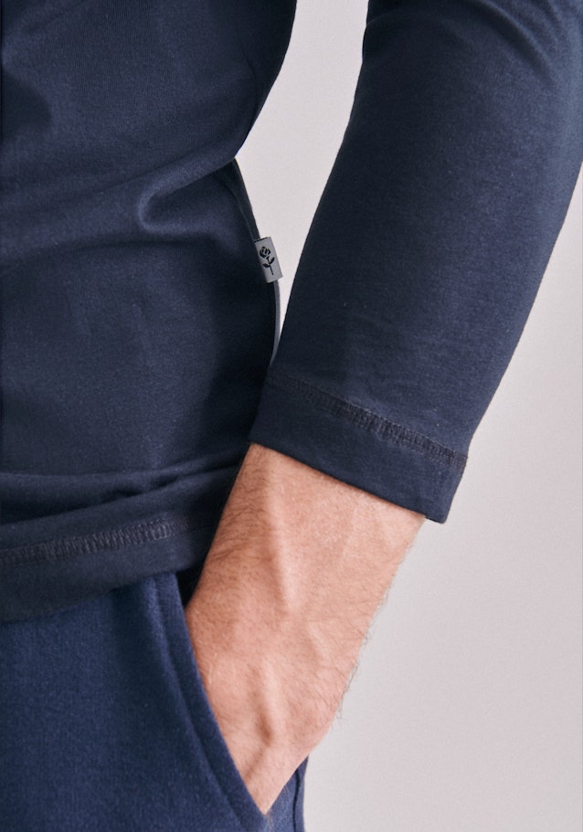 Rundhals Long-sleeved top in Dark Blue |  Seidensticker Onlineshop