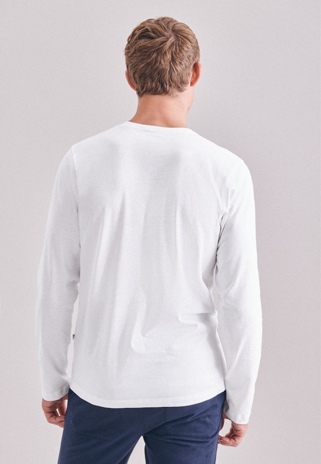 Rundhals Shirt met lange mouwen in Wit |  Seidensticker Onlineshop