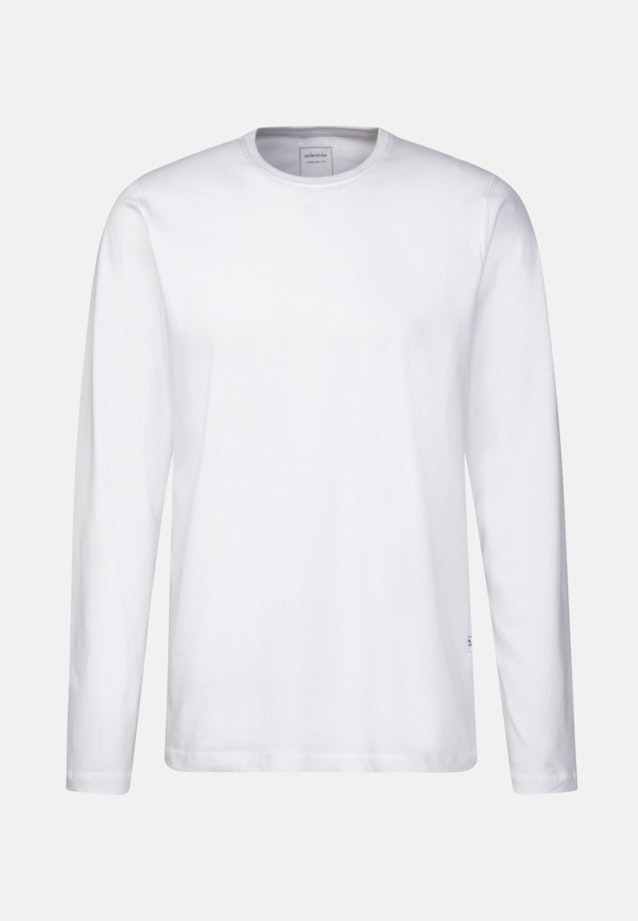 Rundhals Shirt met lange mouwen in Wit |  Seidensticker Onlineshop