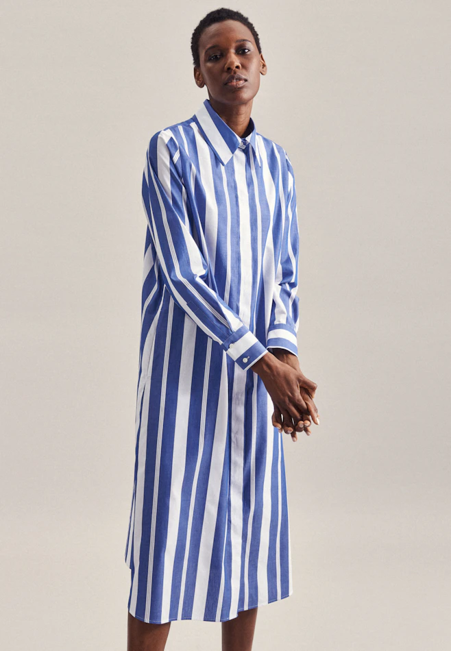 Kleid Streifen in Mittelblau | Seidensticker Onlineshop