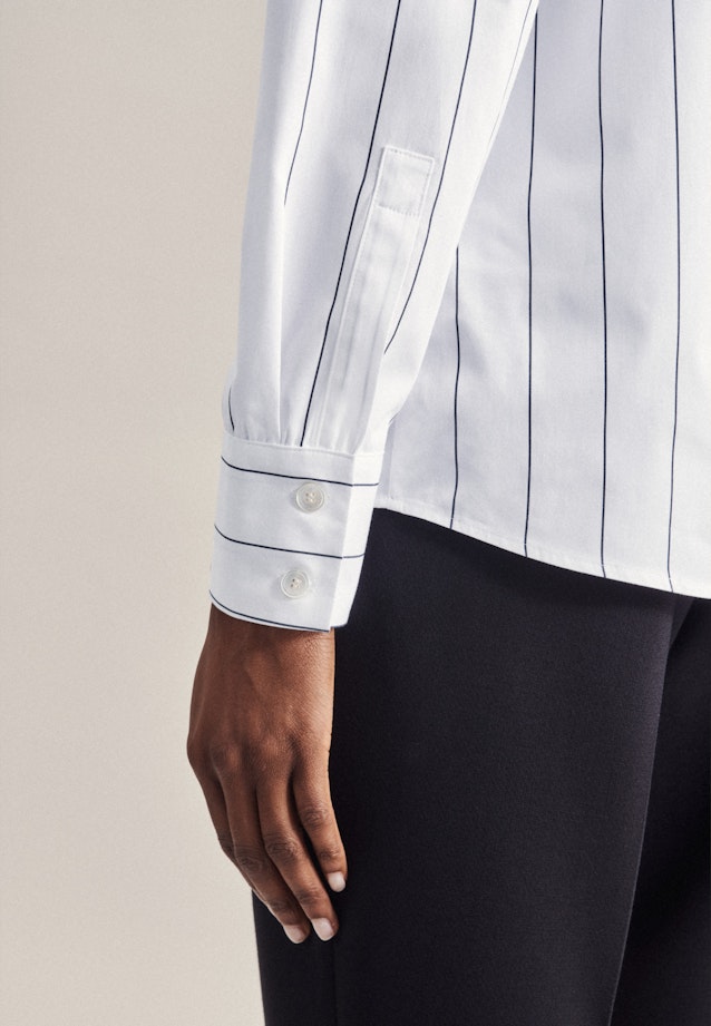Long sleeve Twill Shirt Blouse in White |  Seidensticker Onlineshop