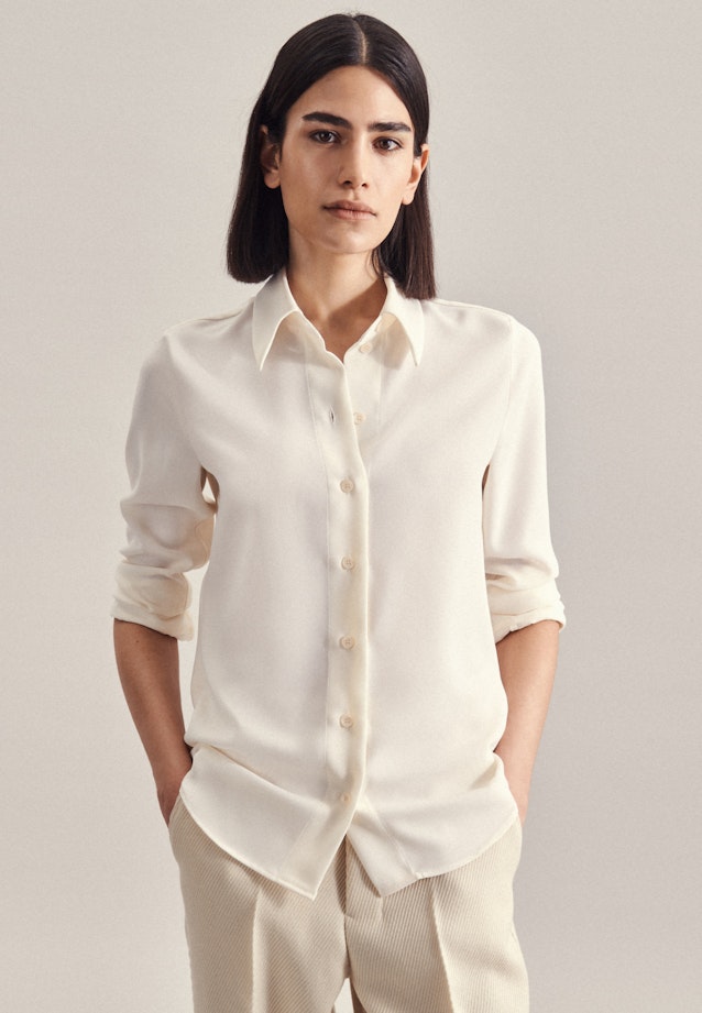 Shirt Blouse Uni in Ecru |  Seidensticker Onlineshop