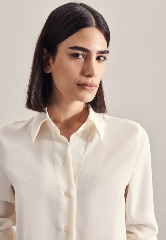 Shirt Blouse Uni in Ecru |  Seidensticker Onlineshop