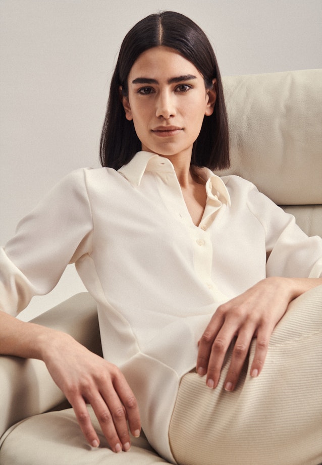 Shirt Blouse Uni in Ecru |  Seidensticker Onlineshop