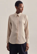 Shirt blouse Uni in Ecru |  Seidensticker Onlineshop