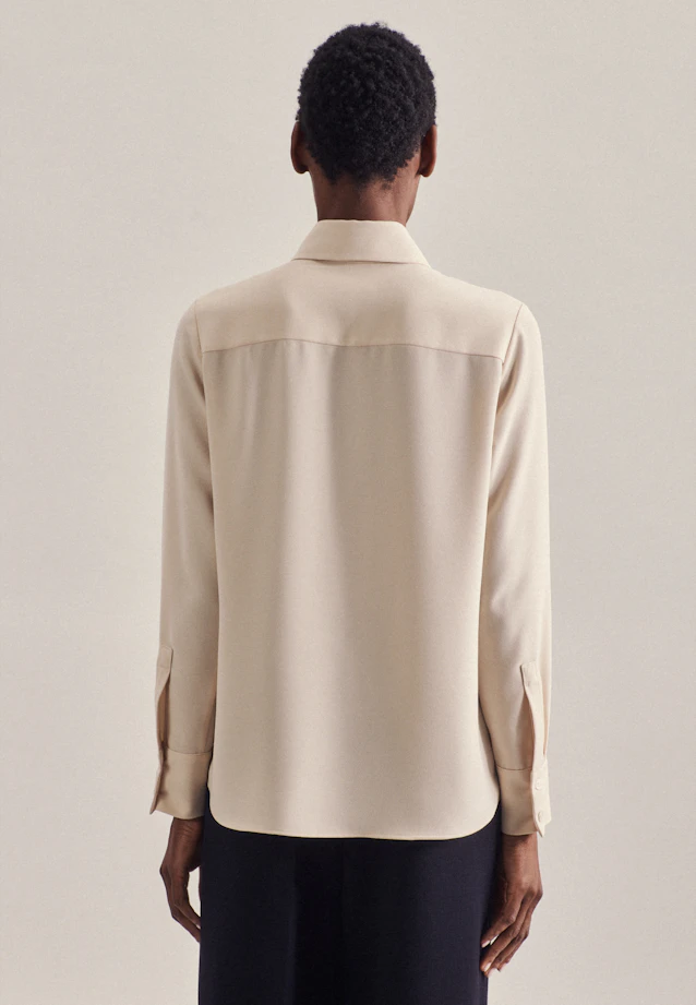 Shirt blouse Uni in Ecru |  Seidensticker Onlineshop